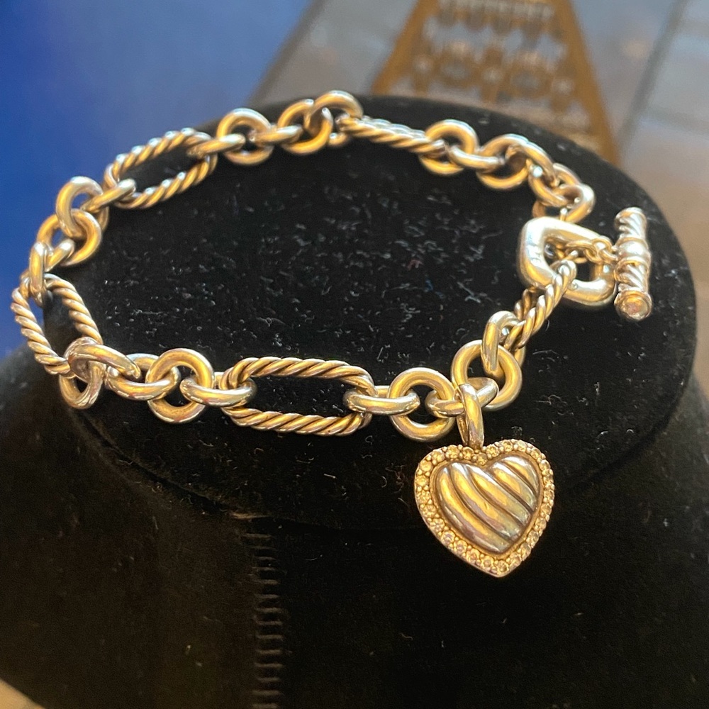 David Yurmin charm bracelet. 7”